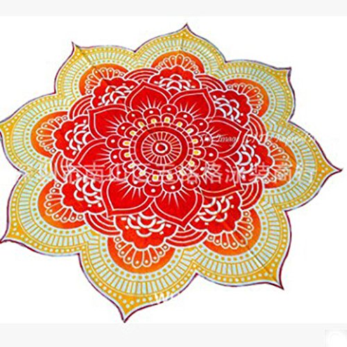 Merssavo Beach and Travel Towel, Flower Design Picnic Throw Towel Mat Blanket for Beach, Travelling, Gym, Yoga, Pilates, Camping, Sports, Swimming and Bath