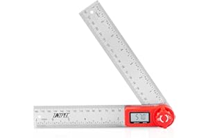 UNIPEC Digital Angle Finder Protractor, Angle Finder Ruler,Stainless steel 7inch 200mm 7inch/200mm, Angle Measuring Tool for Woodworking,Carpenter,Construction,DIY Measurement (Stainless Steel)