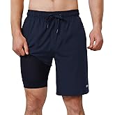 TTZ Mens 9" Swim Trunks UPF 50+ with Compression Liner