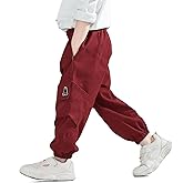 MINI PANDA Toddler Pants Boys& Girls, Relaxed Stretch Twill Toddler Casual Pants