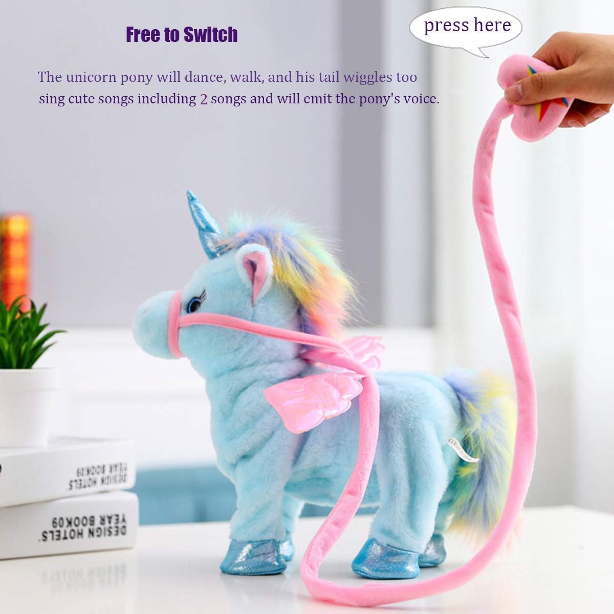 walking singing unicorn amazon