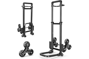 KEDSUM Stair Climbing Dolly, 500lbs Heavy Duty Dolly for Stairs, Upgrade Effortless Pushing Stair Climbing Cart, Thickened Iron Tube Dolly Cart with Wheels for Stairs, 8 Wheels & Telescoping Handle