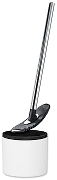 Nicol 4223226 WC-Champ weiß WC-Wischer ohne Borsten WC-Bürste mit Silikon-Pad - WC-Bürstengarnitur Edelstahl rostfrei