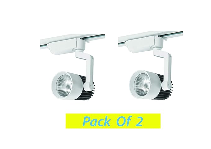 REOLites LED Spot Track Light 20W White. Black Body, 2700k Finest Quality, Bright Light. Set of 2 pcs