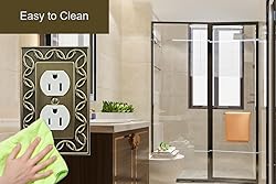 OKAWYC Single Duplex Outlet Cover Plate, 4-Pack