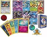 50 Random Pokemon Card Pack Lot - Featuring Eevee, 1 Ultra Rare Eeveelution, 3 Random Eeveelutions! Foils, Rares, Coin! No Duplication! Includes 3 Custom Golden Groundhog Tokens!