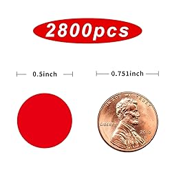 Starboling 2800PCS Dot Stickers,0.5Inch 10 Colors