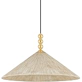 Mitzi H682701L-AGB Song - 1 Light Pendant 17.5 inches Tall and 30 inches Wide - Aged Brass