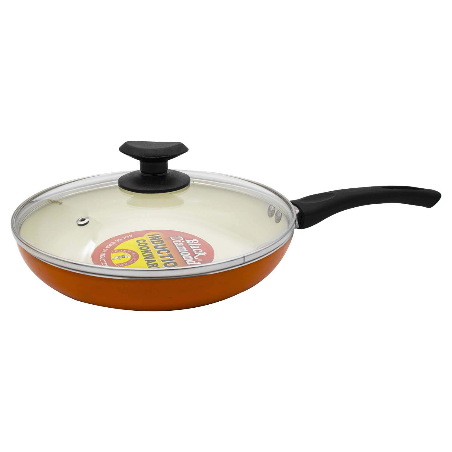 Black Diamond Ceramic Fry Pan with Glass Lid