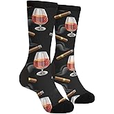 Giinly Cigar Socks Novelty Funny Crew Socks Crazy Gifts for Men Women