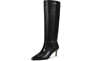 wetkiss Knee High Boots for Women, with Kitten Heel and Pointed Toe Design, Classic and Sexy