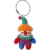 ZIUGLIKAL Handmade clown keychain Clown Cute Plush Dolls Birthday Christmas Gifts Decorative Car Key Backpack Pendant