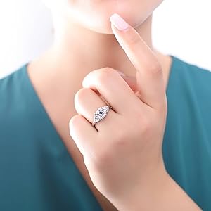 Berricle Rhodium Plated Sterling Silver Cushion Cut Cubic Zirconia