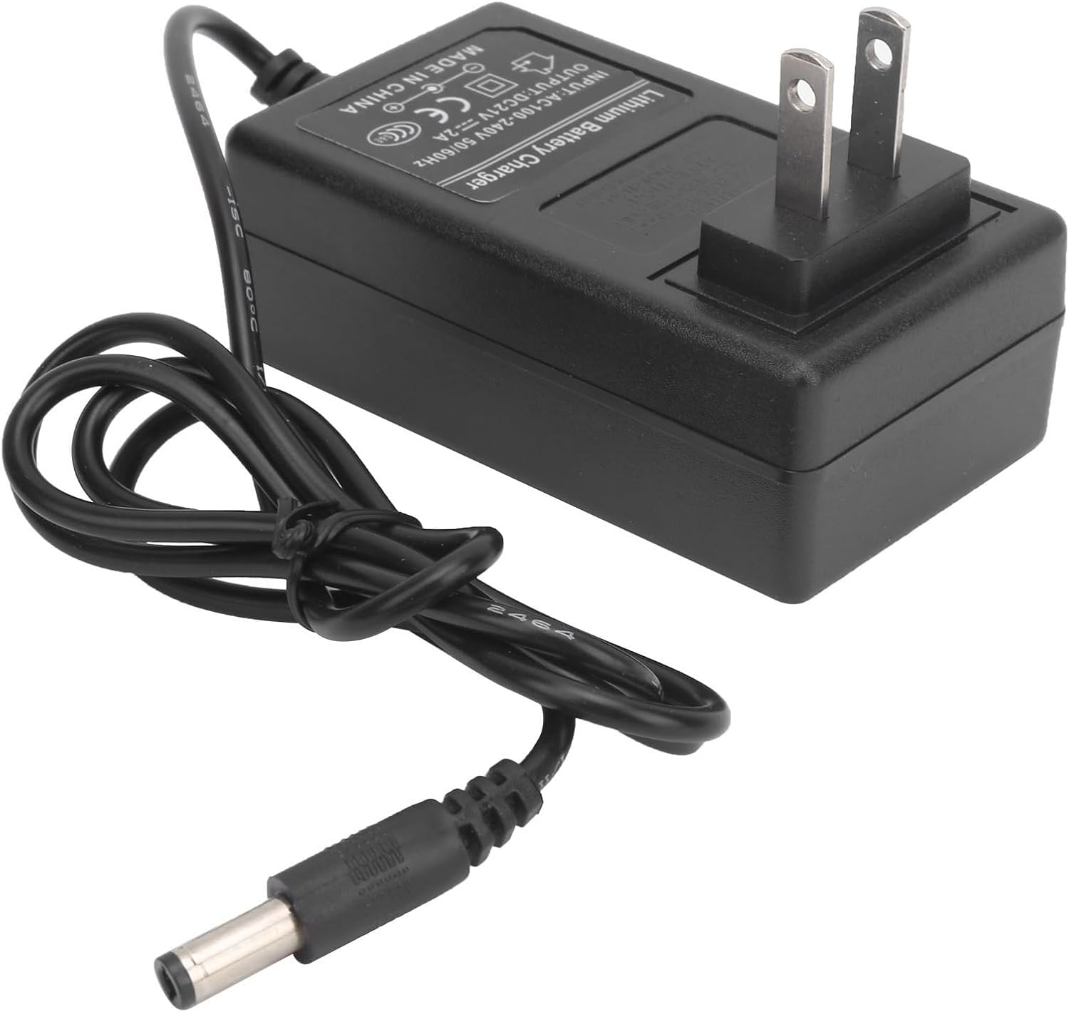 POENVFPO 21V 2A Lithium Battery Charger, PC Engineering Plastic Shell with Intelligent Overvoltage Overload Short Circuit Protection, Wide Input Voltage for Power Tools and Devices