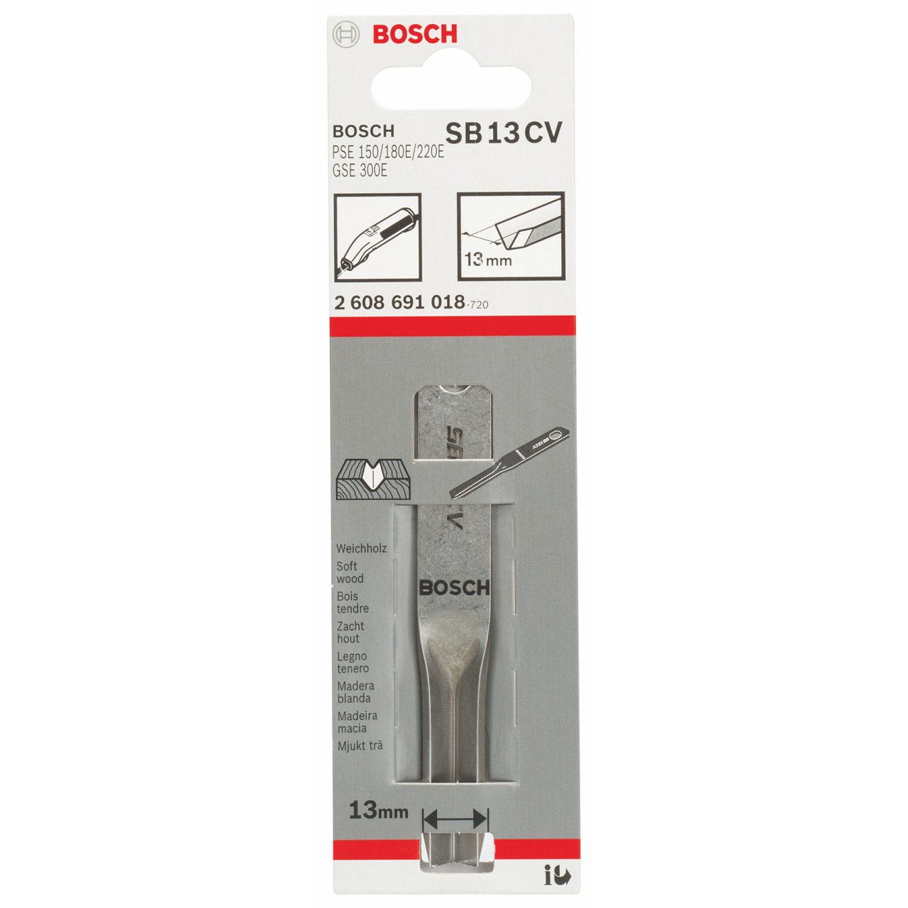Bosch 2608691018 V-Shaped Wood Chisel SB 13 CV for Bosch Electric Scrapers