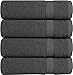 Utopia Towels 4 Piece Premium Hand Towels Set, 16 by 28 inches, 100% Ring Spun Cotton, Lightweight and Highly Absorbent Towels for Bathroom, Travel, Camp, Hotel, and Spa, Grey