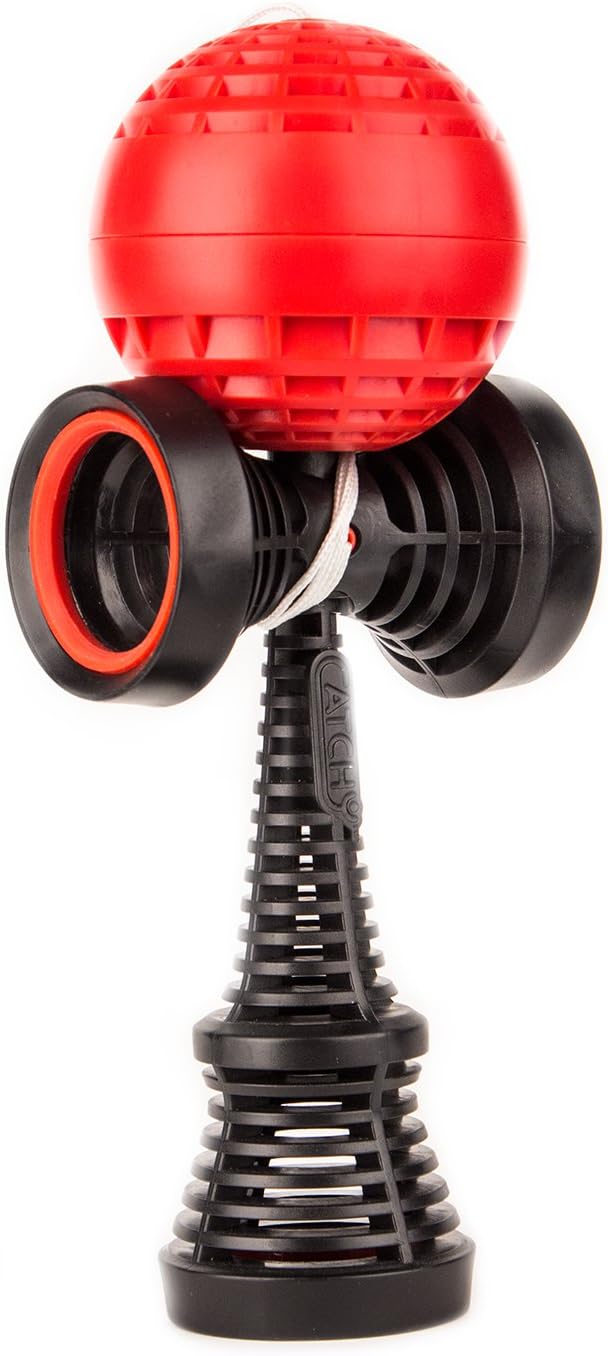 YoYo Factory Catchy AIR Kendama Rouge – Jouet Traditionnel Japonais, Débutant à Pro, Design Unique