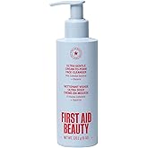First Aid Beauty Ultra Gentle Cream-to-Foam Facial Cleanser – Makeup Removing Face Cleanser - Face Wash with Colloidal Oatmeal & Glycerin, for Sensitive, Acne & Blemish-Prone Skin, 6 oz