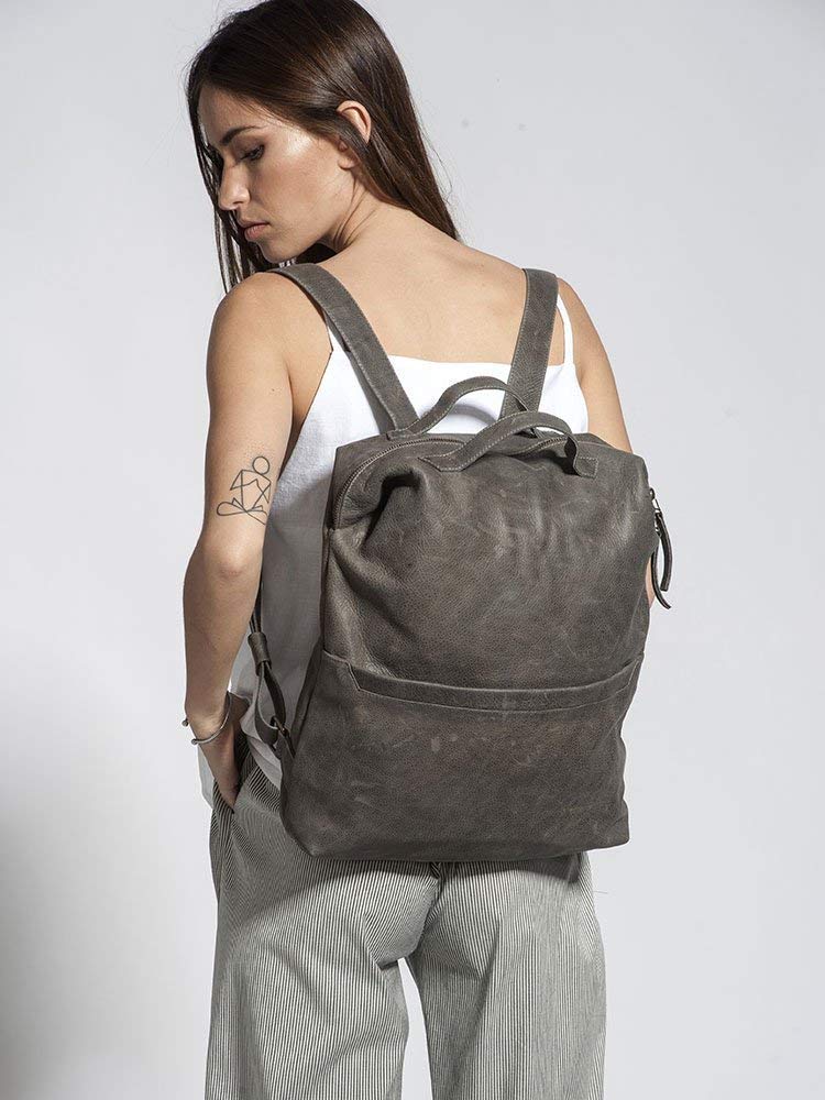 oversized leather backpack