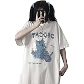 Harajuku Style Woman T-Shirt ins Style Cute Cartoon top Loose Short-Sleeved T-Shirt Kawaii Clothes