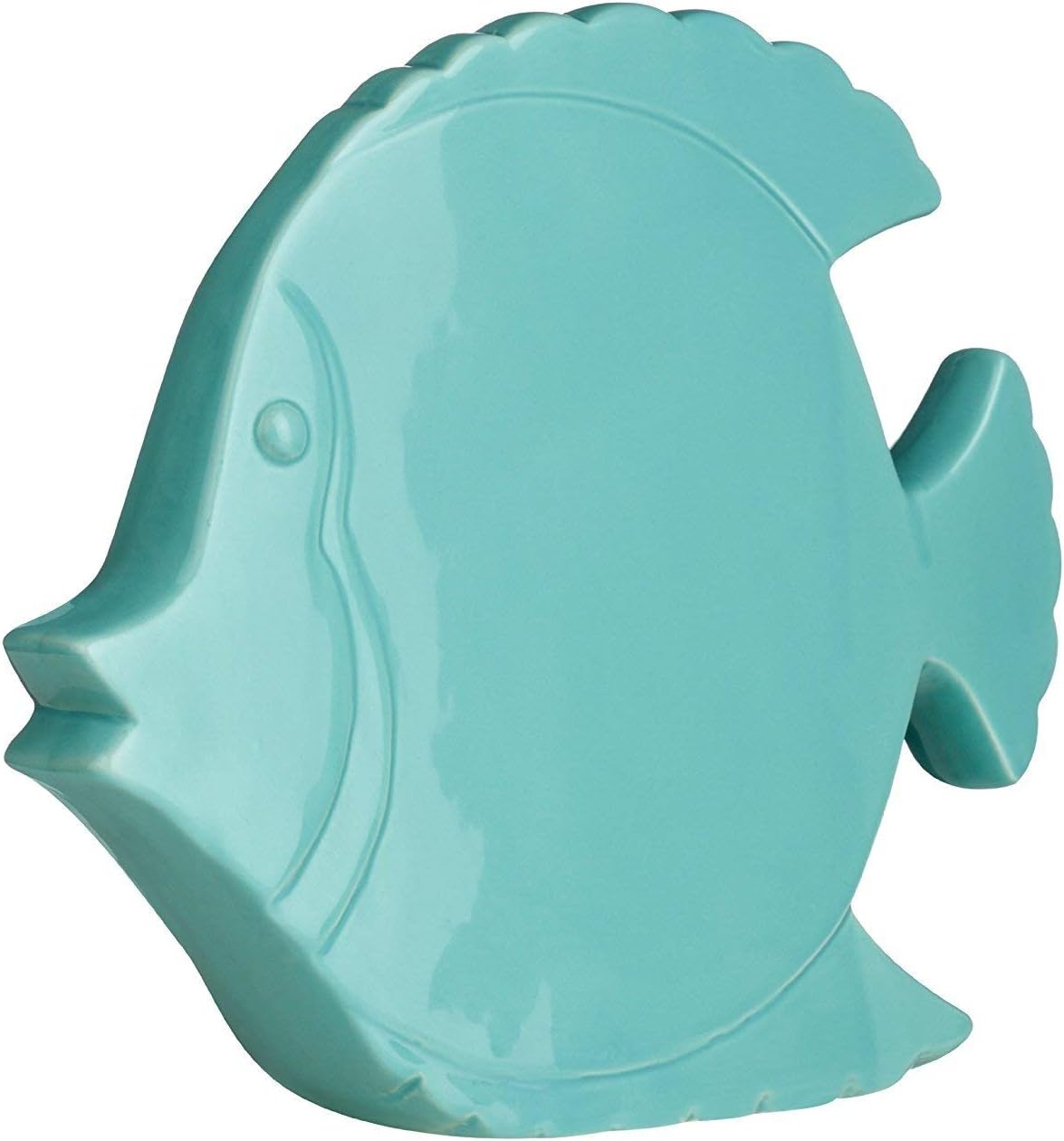 Premier Housewares Fish Ornament Ceramic - Turquoise, H26 x W30 x D7cm - Image 3