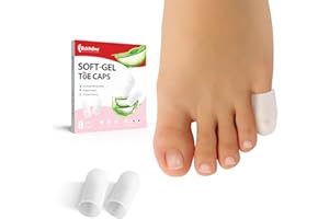 Gel Pinky Toe Sleeves Toe Protectors - Bukihome 8 Pack Silicone Toe Caps with Aloe Vera Extract - Toe Protections Cushions for Women & Men - Protect Corns, Blister