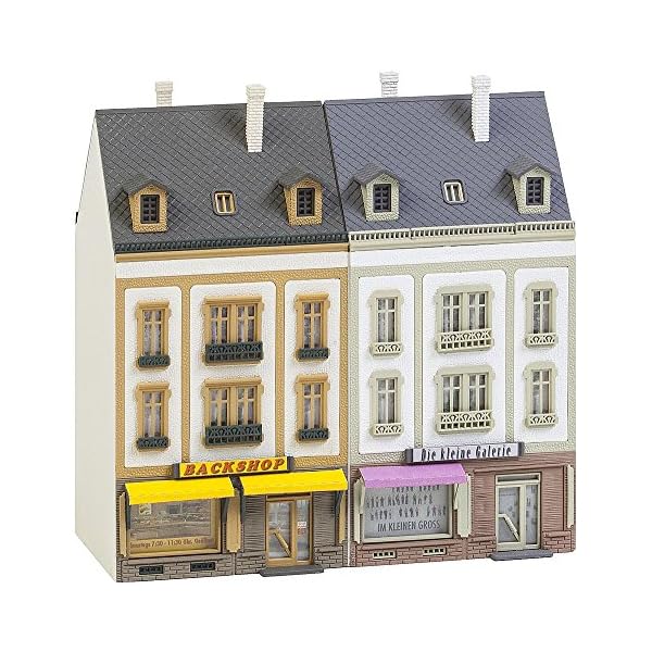 Faller FA 232386 - 2 Reihenhäuser Beethovenstraße, Zubehör für die Modelleisenbahn, Modellbau, 18.5 x 7.7 x 27.9 cm