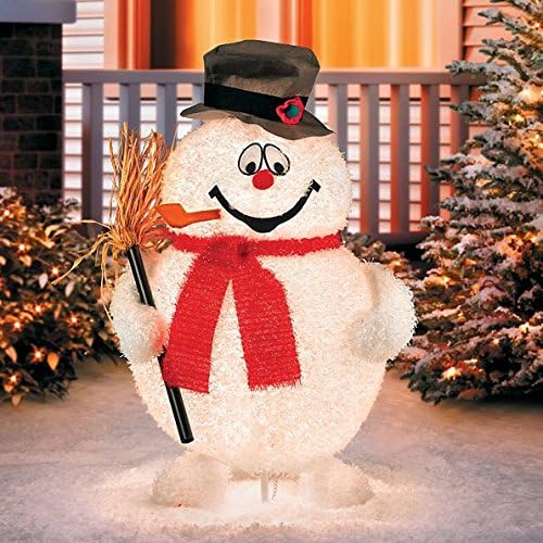 Lighted Frosty The Snowman Outdoor Christmas Decoration - 28" Tall