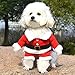 Bolbove Pet Christmas Santa Claus Suit Costume for Small Dogs Cats Jumpsuit Winter Coat Warm Clothes (Red, Medium)
