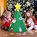 OurWarm 3D DIY Felt Christmas Tree with Hanging Ornaments, Cone Felt Christmas Tree for Toddlers Kids Xmas Gifts Christmas Home Decorations