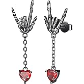 Hallloween Earring for Women Gothic Spider Drop Earrings Skull Hand Stud Earrings Rock Gothic Jewelry