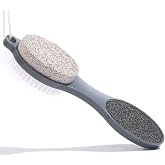 CAREHOOD Foot File Callus Remover - Foot Scrubber Pedicure Tool (Grey) | 4 in 1 Feet Pedicure Tools with Foot Scrubber, Pumice Stone, Foot Rasp and Sand Paper for Home Foot Care