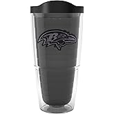 Tervis NFL Baltimore Ravens - Monochrome Made in USA Double Walled Insulated Tumbler Travel Cup Keeps Drinks Cold & Hot, 24oz, Classic