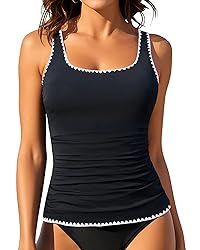 Aqua Eve Tankini Tops for Women Swimwear Top Only