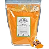 HQOExpress | Organic Turmeric Powder w/natural Curcumin | USDA Certified & Lab Tested | 5 lb. Resealable Bag