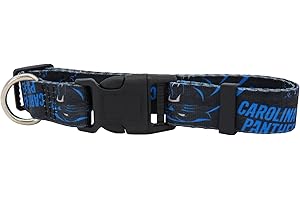 Littlearth NFL Carolina Panthers Pet Collar, Team Color, Small