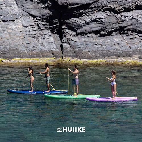 HUIIKE Tabla Paddle Surf Hinchable Touring con Accesorios Incluidos, Remo, Quilla, Leash, Inflador y Mochila. Stand Up Paddle Board Gran Estabilidad y Resistencia