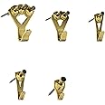 OOK 50918 Professional Picture Hangers, Art Hangers, Padded, Brass, Reusable Picture Hooks, 5-100lb (Value Pack)