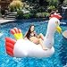 TuTu Outdoors Pool Floats for Adults and Kids, Giant Pool Float with Pillow and Handles Inflatable Rooster Raft for Family Swimming Party in Summer L 7' W 6' H 4.7'