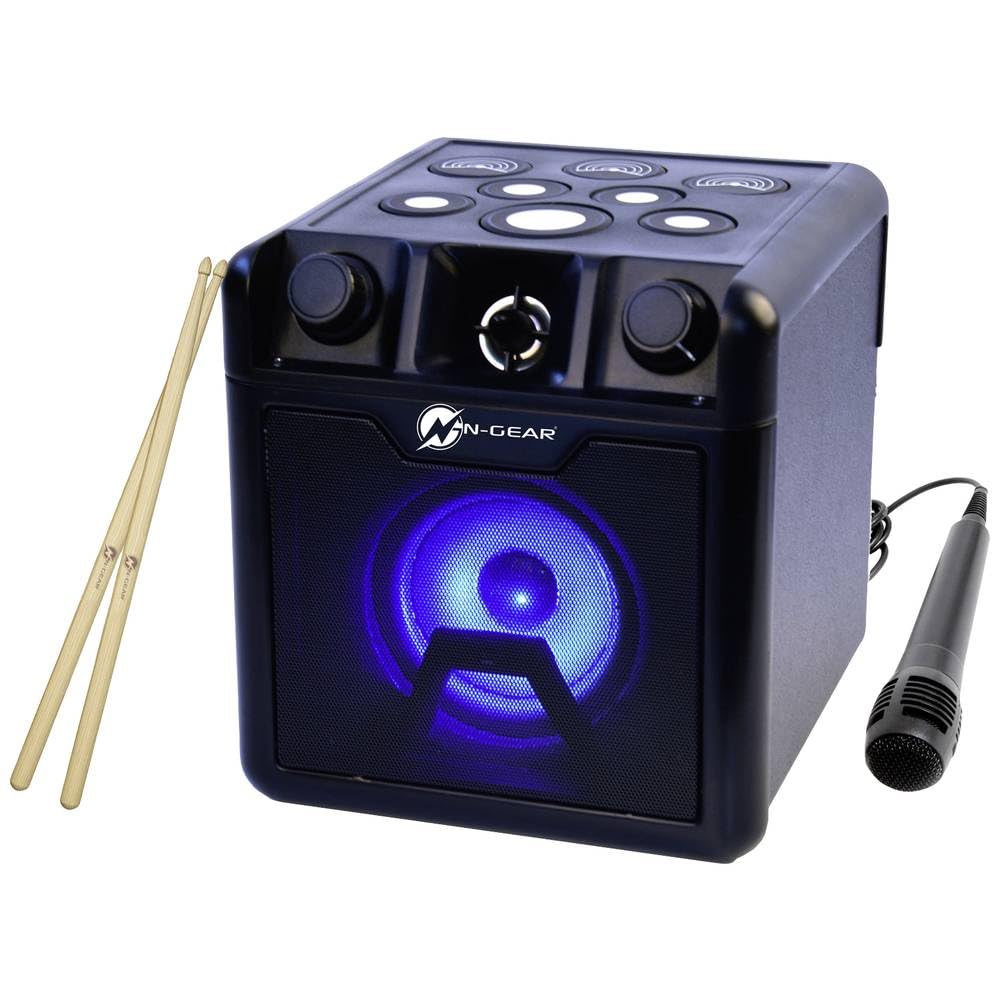 N-Gear Drum Block 420 Battery-Powered Speaker with Drum Pads with LED Lightning & Bluetooth