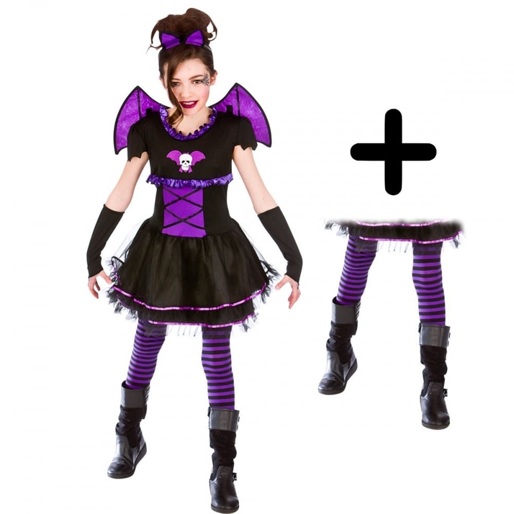 Wicked Costumes Batty Ballerina Large + Tights