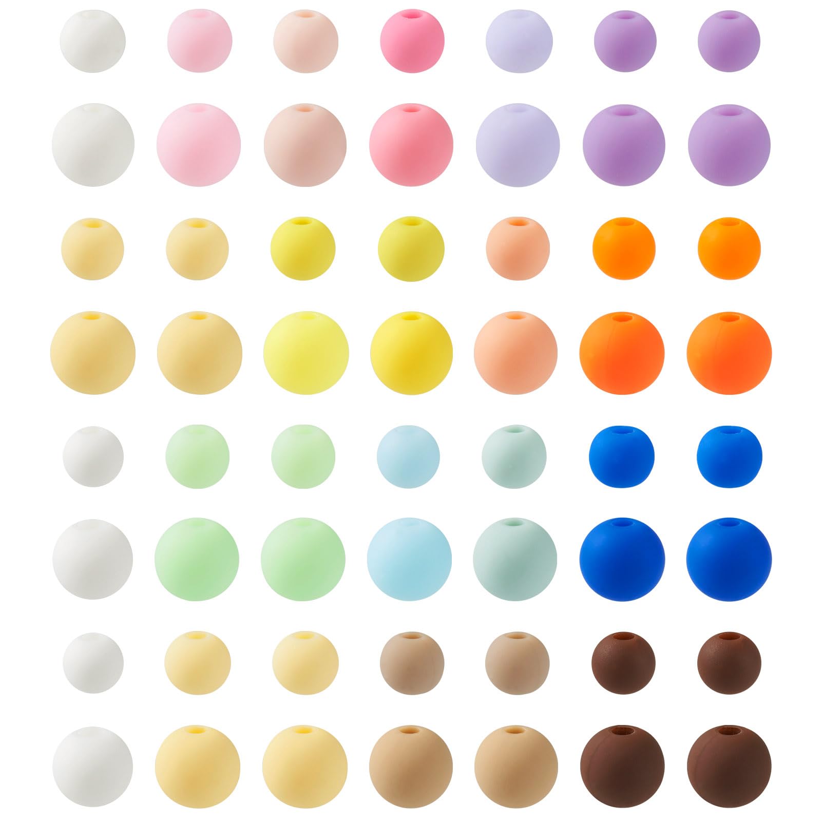 Bestewelry 800 pcs Round Frosted Acrylic Beads 6mm 8mm Matte Candy Color Bead Jewelry Loose Spacer Beads for DIY Necklace Bracelet Jewelry Making Beading Supplies