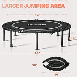 BCAN 48" Adult Fitness Trampoline with Durable