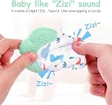 Vicloon Baby Teething Mittens Set 2 Pack Dinosaur Silicone Teether Gloves view 4