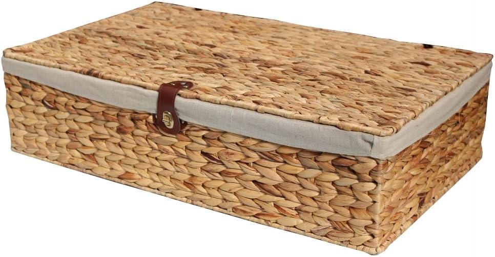 Water Hyacinth Underbed Storage Basket Amazon.co.uk Kitchen & Home