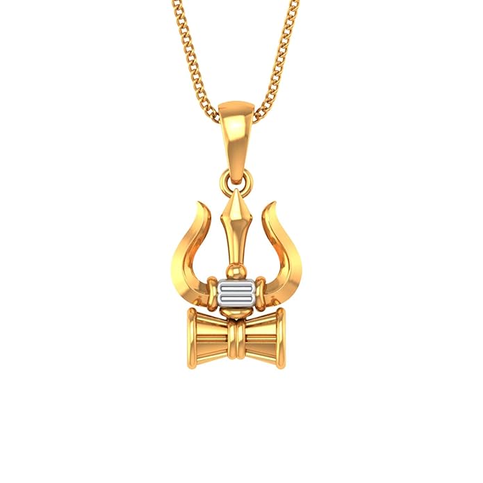 buy p n gadgil jewellers 22k 916 yellow gold trishul damru gold pendant by png jewellers pendant for women at amazon in yellow gold trishul damru gold pendant