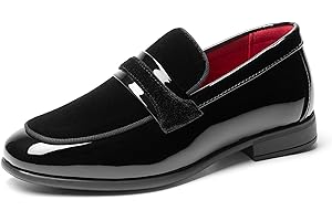 Bruno Marc Boys Dress Shoes Slip-on Loafers Tuxedo Patent Classic Velvet Shoes