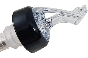 AmeriPour - Measured Pourer - Liquor Bottle Pourers - Collared - (3pk) Made 100% In USA. Bar Spouts That Don't Leak - No Cracks. A Perfect Pour Everytime. Great For Wine! (Clear, 1oz (30ml) - 3 Pack)