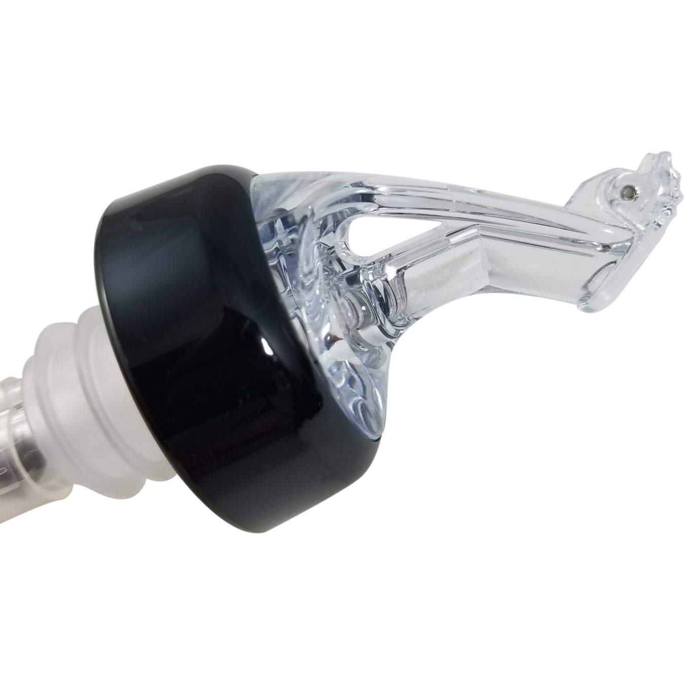 AmeriPour - Measured Pourer - Liquor Bottle Pourers - Collared - Made 100% In USA. Bar Spouts That Don't Leak - No Cracks. A Perfect Pour Everytime. Great For Wine! (Clear, 2oz (60ml) - 10 Pack)