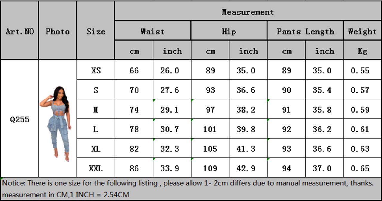 Ophestin Women\'s Ripped Jeans Pencil Pants Denim Pants High Waisted Skinny Leggings Trousers Blue